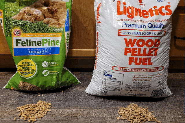 sacks of cat litter