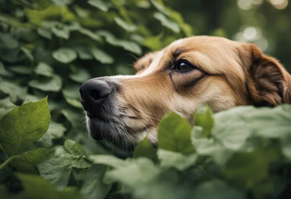 dog around poison ivy - featured image